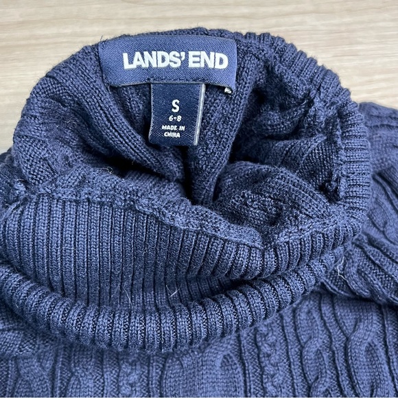 Lands End Cableknit Turtleneck Sweater - Picture 2 of 3